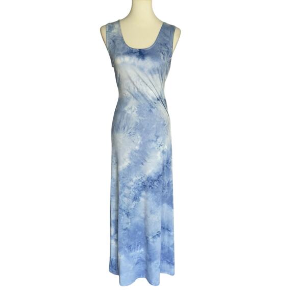 West Kei Blue Tie Dye Tank Maxi Dress Small - Picture 2 of 14